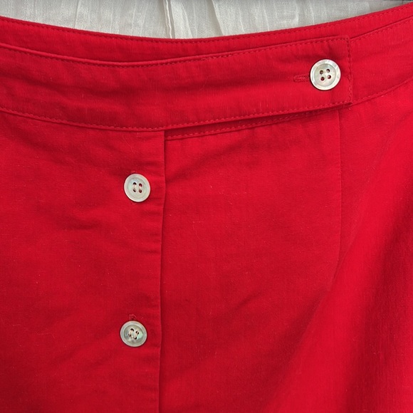 Emma James Red Skirt | Button Down Skirt | Size 14 | Midi Skirt | Vintage Skirt - Picture 4 of 5